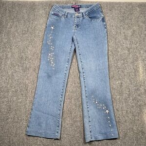 Bubblegum USA Star Embroidered Straight Leg Jeans Women's Size 5/6 Y2K